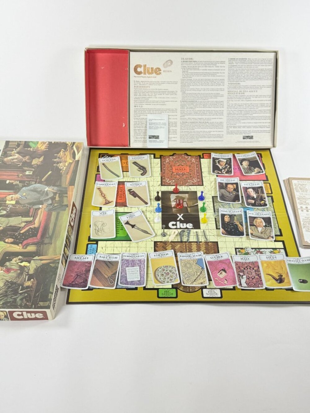Vintage 1972 Parker Brothers Strategy Clue Detective Board Game